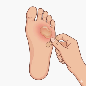 발바닥 물집 터트리기