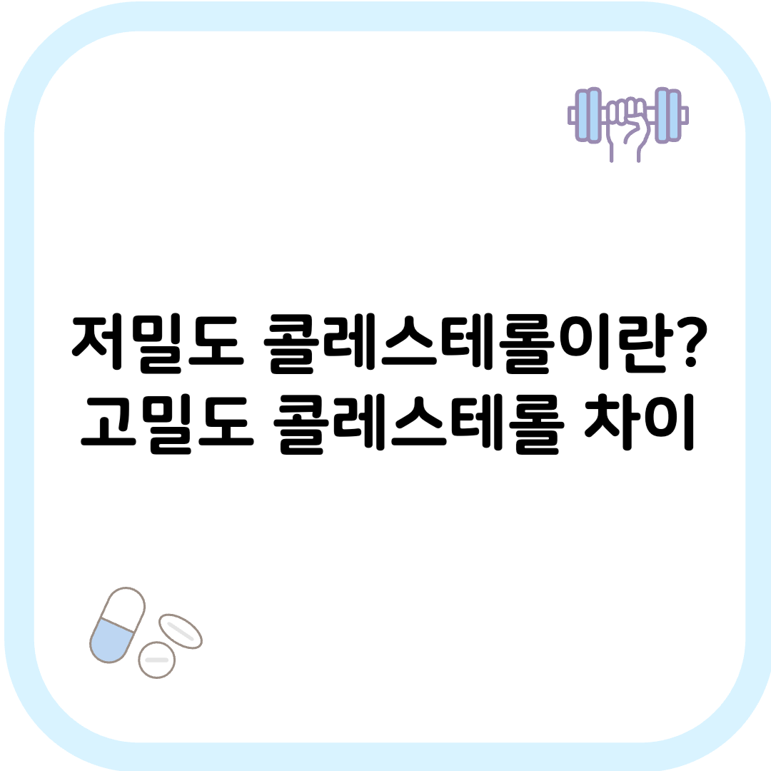 저밀도 콜레스테롤 고밀도 콜레스테롤 썸네일 이미지