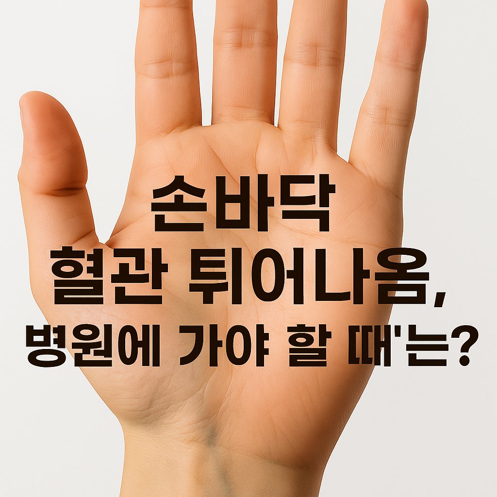 손바닥 혈관 튀어나옴 썸네일 이미지